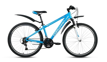 Велосипед Forward Toronto 1.0 (голубой 26" 18ск. рост 14) хардтейл, алюм. рама
